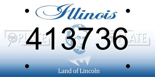 413736 Illinois License Plate