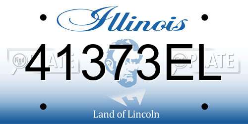 41373EL Illinois License Plate