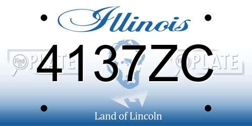 4137ZC Illinois License Plate
