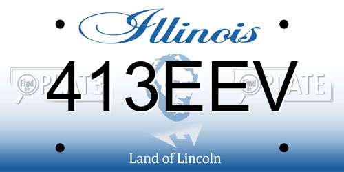 413EEV Illinois License Plate