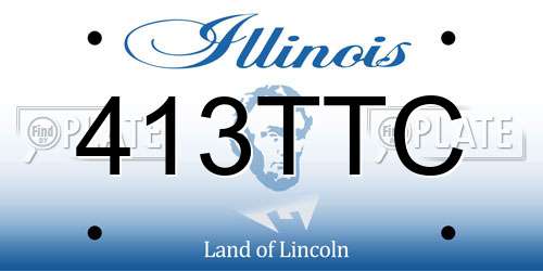413TTC Illinois License Plate