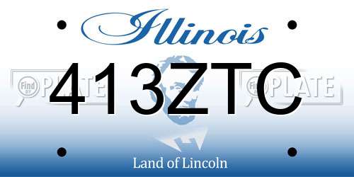 413ZTC Illinois License Plate