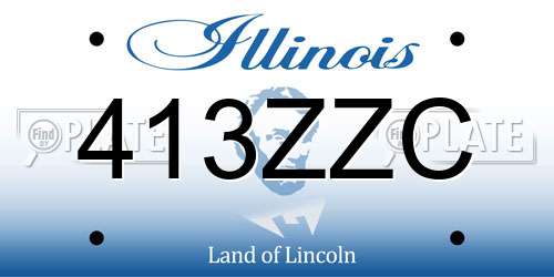 413ZZC Illinois License Plate