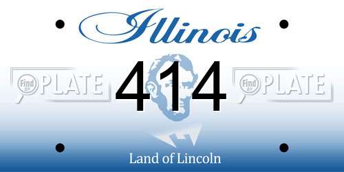 414 Illinois License Plate