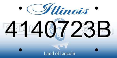 4140723B Illinois License Plate