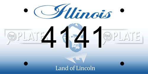 4141 Illinois License Plate