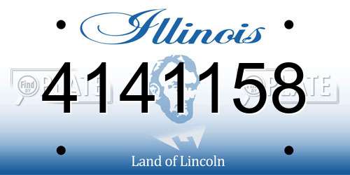 4141158 Illinois License Plate