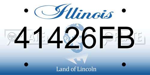 41426FB Illinois License Plate