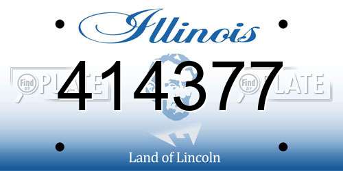 414377 Illinois License Plate