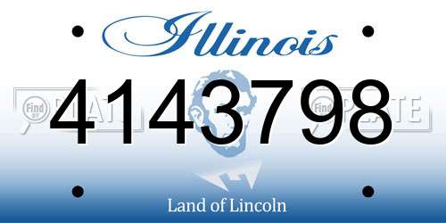 4143798 Illinois License Plate