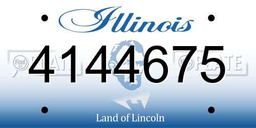 4144675 Illinois License Plate