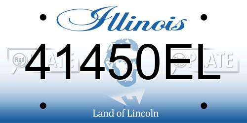 41450EL Illinois License Plate