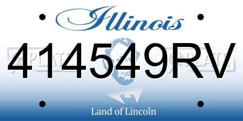 414549RV Illinois License Plate