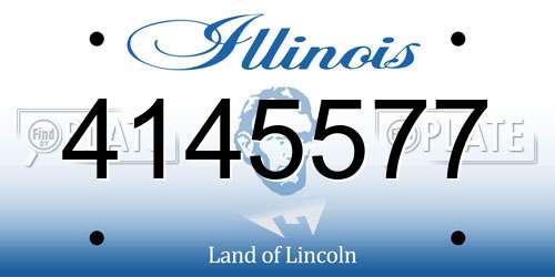 4145577 Illinois License Plate