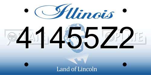41455Z2 Illinois License Plate