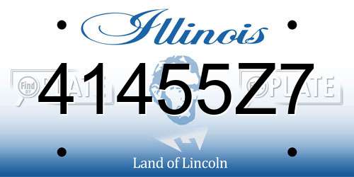 41455Z7 Illinois License Plate