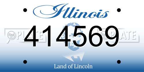 414569 Illinois License Plate