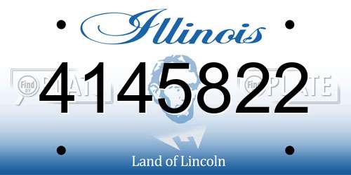 4145822 Illinois License Plate