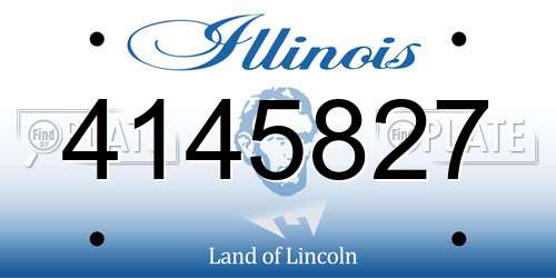4145827 Illinois License Plate