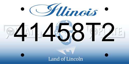 41458T2 Illinois License Plate