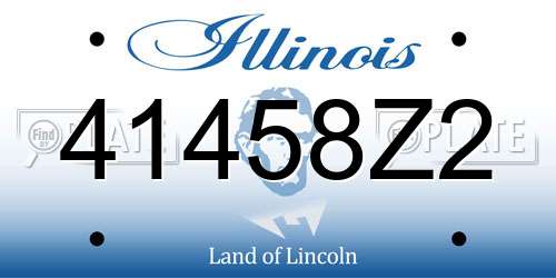 41458Z2 Illinois License Plate