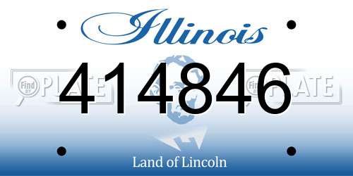 414846 Illinois License Plate