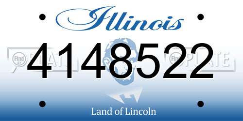 4148522 Illinois License Plate