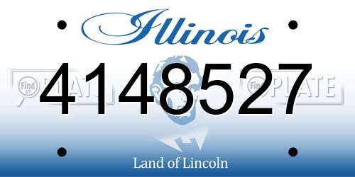 4148527 Illinois License Plate