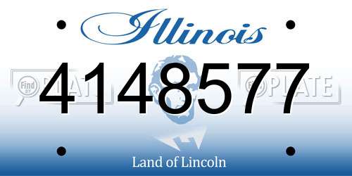 4148577 Illinois License Plate