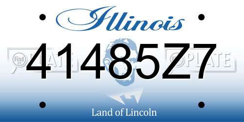 41485Z7 Illinois License Plate