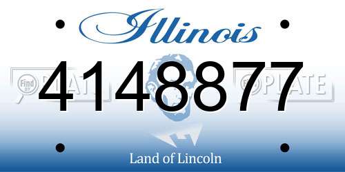 4148877 Illinois License Plate