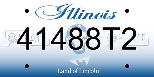 41488T2 Illinois License Plate