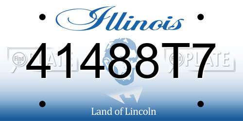 41488T7 Illinois License Plate