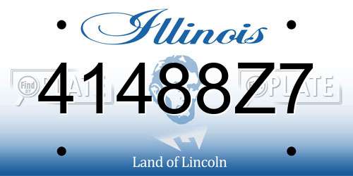 41488Z7 Illinois License Plate