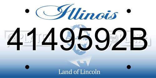 4149592B Illinois License Plate