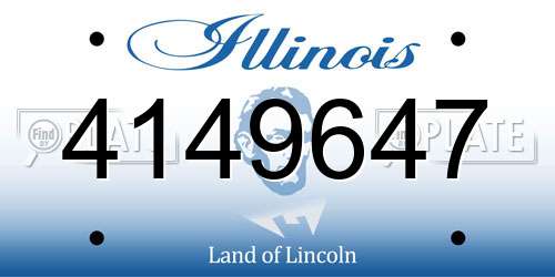 4149647 Illinois License Plate