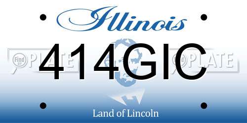 414GIC Illinois License Plate