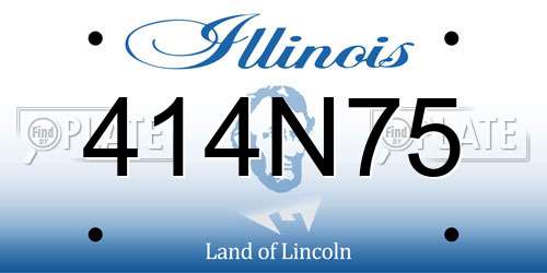 414N75 Illinois License Plate