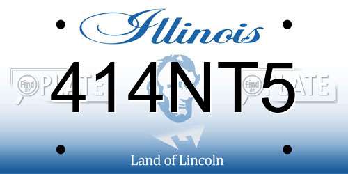 414NT5 Illinois License Plate