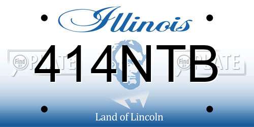 414NTB Illinois License Plate