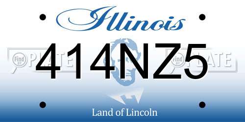 414NZ5 Illinois License Plate