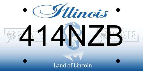 414NZB Illinois License Plate