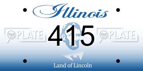 415 Illinois License Plate