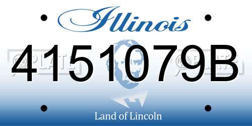 4151079B Illinois License Plate