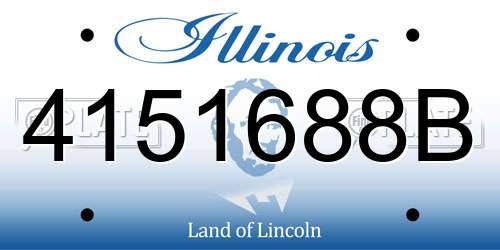 4151688B Illinois License Plate