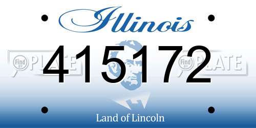 415172 Illinois License Plate