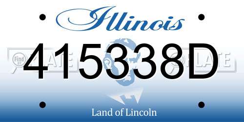 415338D Illinois License Plate
