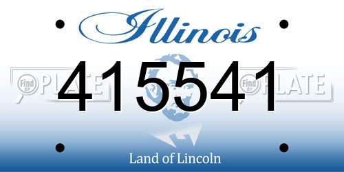 415541 Illinois License Plate