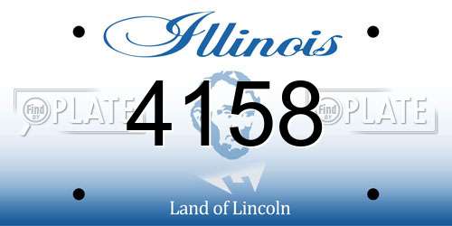 4158 Illinois License Plate