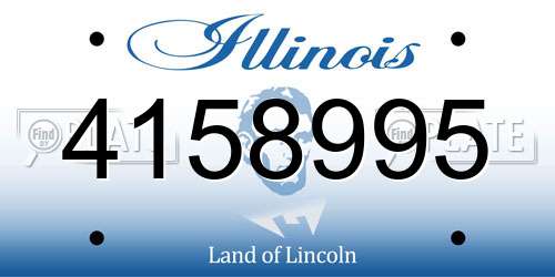 4158995 Illinois License Plate